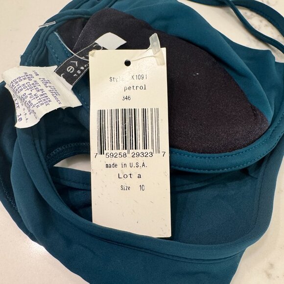 Calvin Klein Blue Bikini Top - Size 10 NWT - Picture 3 of 4